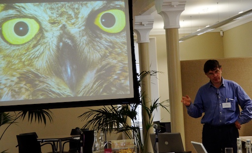 Photo Credit: Julia Vitullo-Martin; Description: Simon Conway Morris in Cambridge